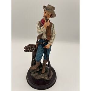 Louis Dionne Cowboy Statue Vintage Rifle And‎ Pipe